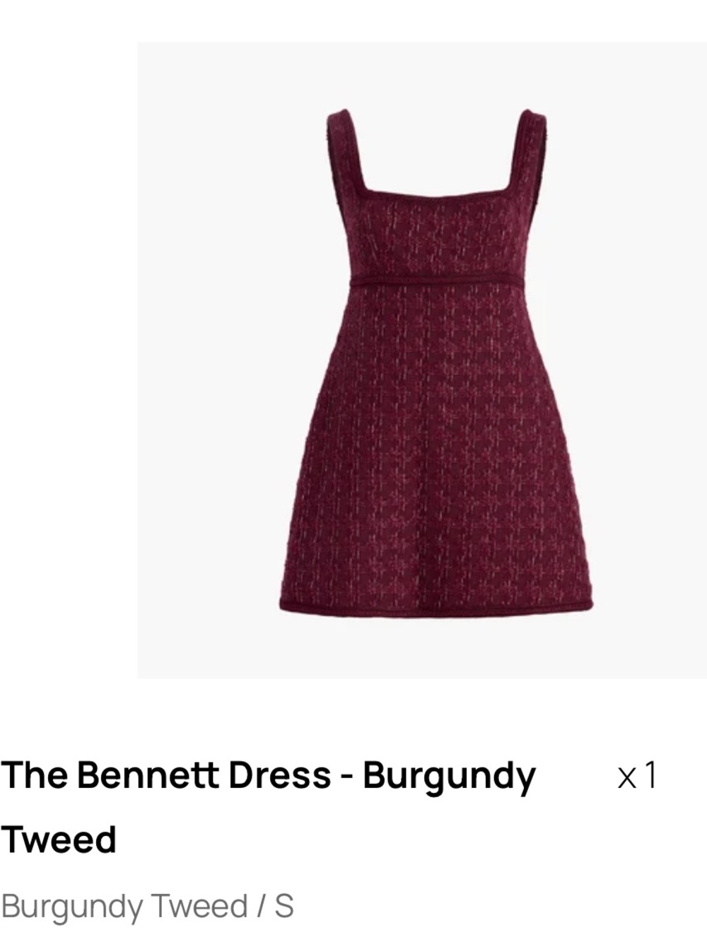 Hill House The Bennett Dress - Burgundy Tweed